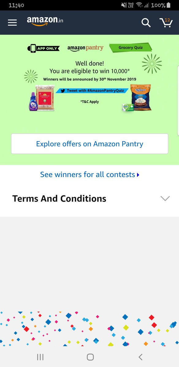PallavChugh's tweet photo. #AmazonPantryQuiz https://t.co/l9DbfxTAse