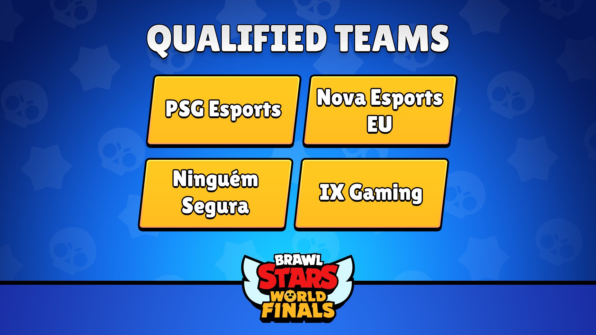 Brawl Stars On Twitter Congratulations To The 4 Western Teams That Have Qualified For The Brawl Stars World Finals In Busan South Korea Here Are The Qualifiers Still To Come