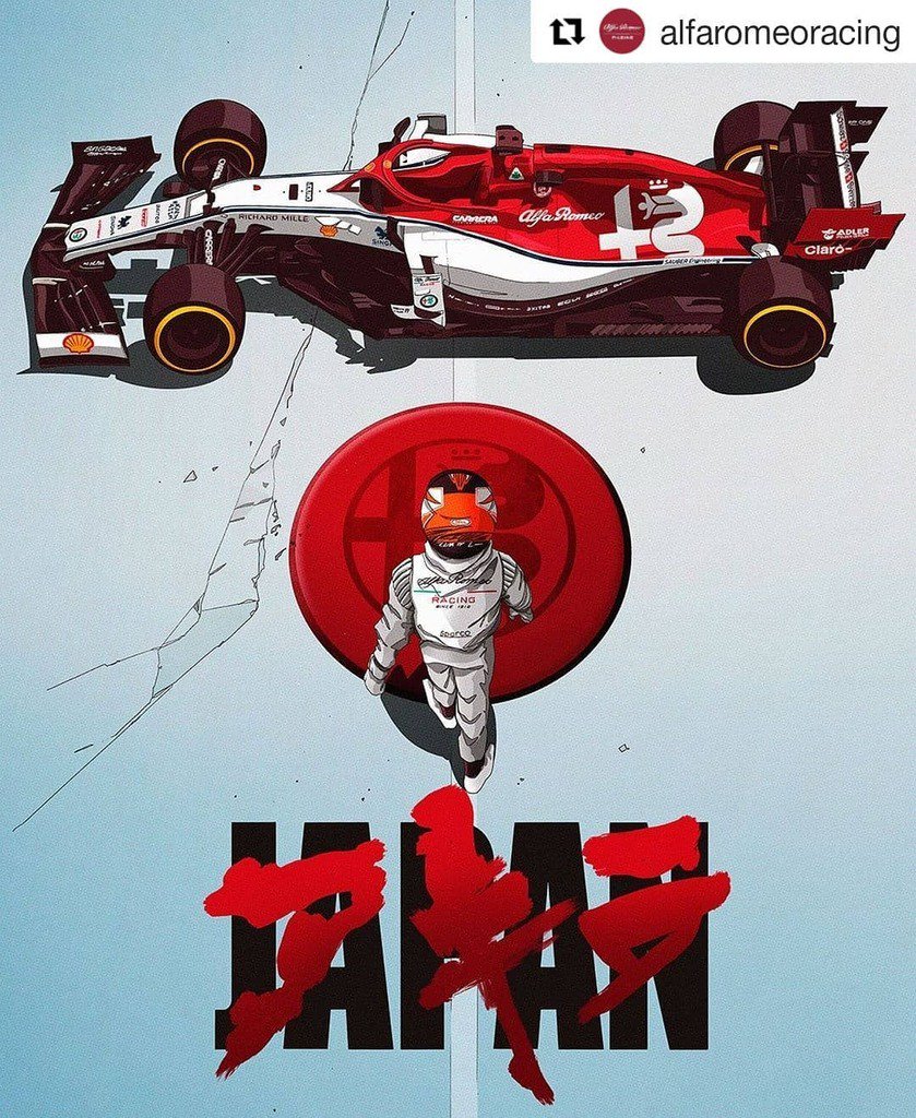 What an awesome Akira tribute by @alfaromeoracing 😁 #Akira #Japan #F1 #Racing #Tokyo #Manga #Anime #neotokyo #alfaromeo