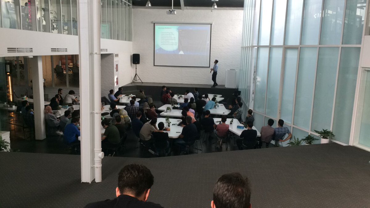a_birang's tweet image. Sasan talking about Vue Chimera github.com/chimera-js/vue… #vuejs_fa