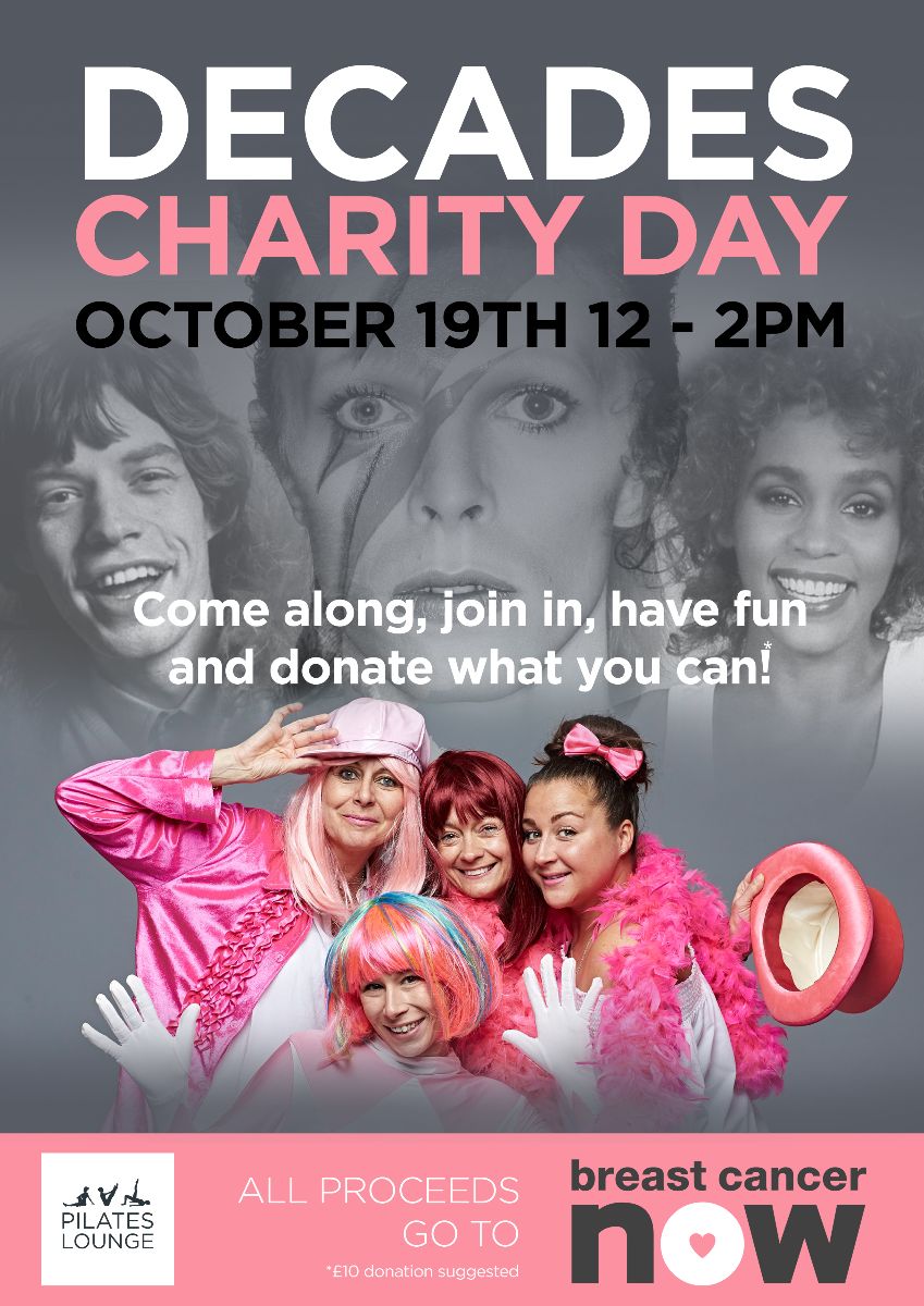 PLHealthHub's tweet image. It's nearly time to dust off those luminous leg warmers!

Our The Decades Charity Day on October 19th between 12 - 2pm is fast approaching and we're so excited to run 60's, 70's and 80's themed classes in aid of Breast Cancer Now.

Just Giving page » bit.ly/2AXVU4n