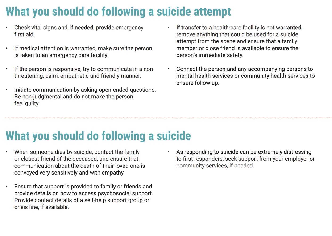 World Health Organization Who If You Are A Or This What You Should Do Following A Suicide Attempt T Co Q8i7f9i2iw Worldmentalhealthday T Co Gmwkfcm3qr World Health Organization Who If You Are A Or This What You Should Do Following A Suicide Attempt T Co Q8i7f9i2iw Worldmentalhealthday T Co Gmwkfcm3qr