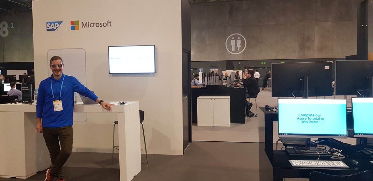 hobru's tweet image. Come to the #DeveloperGarage, do some #SAP and #Microsoft tutorials and check out cool @maxstreifeneder #SAPTechEd #SAPonAzure