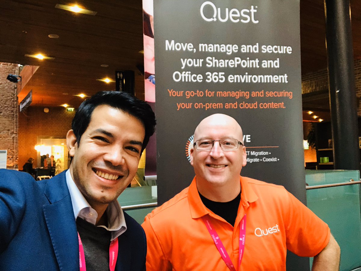 Are you at #O365Connect ? Come say hi to @Quest_EMEA crew :) insightful conversations about #MicrosoftTeams @Office365