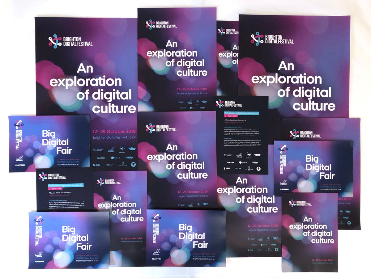 Hot off the press... the posters have arrived! Just one more day to go until the Launch of #BDF19! 💥 Come join us tomorrow to celebrate - our Launch takes place over 3 venues: <a href="/uniofbrighton/">University of Brighton</a>, <a href="/Lighthouse_BTN/">Lighthouse</a> and <a href="/AttenboroughCtr/">ACCA (Attenborough Centre for the Creative Arts)</a>. Full Launch details/RSVP: bit.ly/2oCmbT7