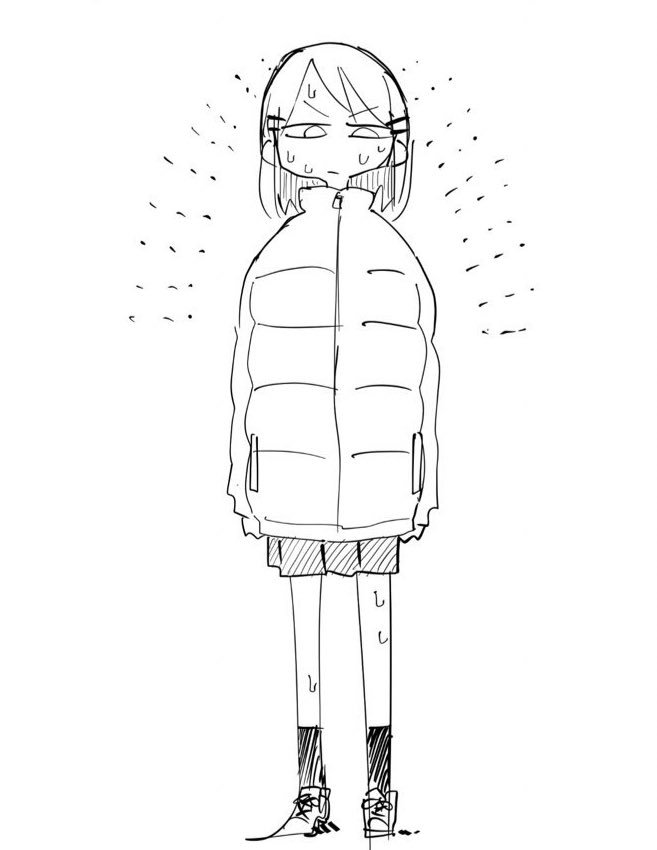 ダウンかっこよく描けない 