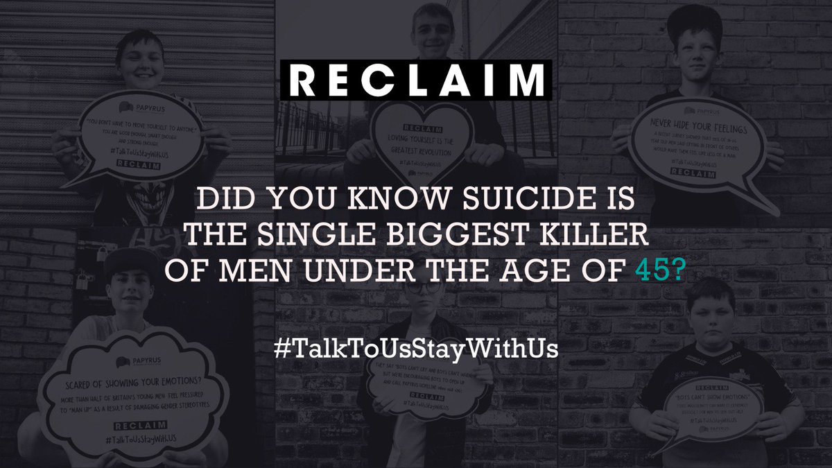 RECLAIMproject's tweet photo. This #WorldMentalHealthDay2019, RECLAIM's #LeighLads are hosting a 'Lads Night In' π
Through powerful performances and speeches, these young aim to explore the effects of #ToxicMasculinity and tackle male suicide and mental health. #TalkToUsStayWithUs https://t.co/JMaZ36G7Ky