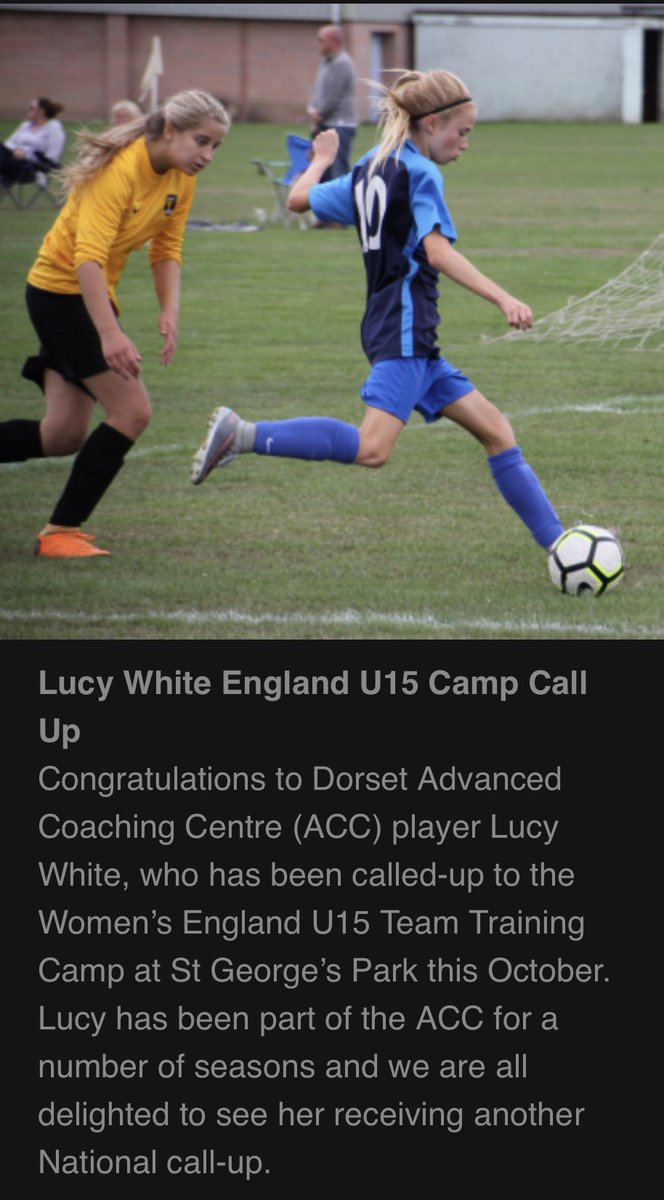 RTC_Dorset's tweet photo. ⚽️⚽️ HUGE ANNOUNCEMENT ⚽️⚽️
We are incredibly proud to announce that RTC player Lucy has been called up to u15 @England training camp at the amazing @StGeorgesPark facility. Well done Lucy!!
#avisionforfootball #teamjpl #development #pathway #juniorpremierleague https://t.co/1JcRp3e8vL