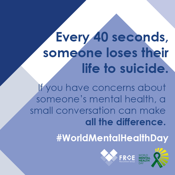 FRCEGroup's tweet photo. Take time to ask how your friend, family, or even a member of the public is doing today. #worldmentalhealthday2019 #mentalhealth #awareness https://t.co/5Ukrsa6phu
