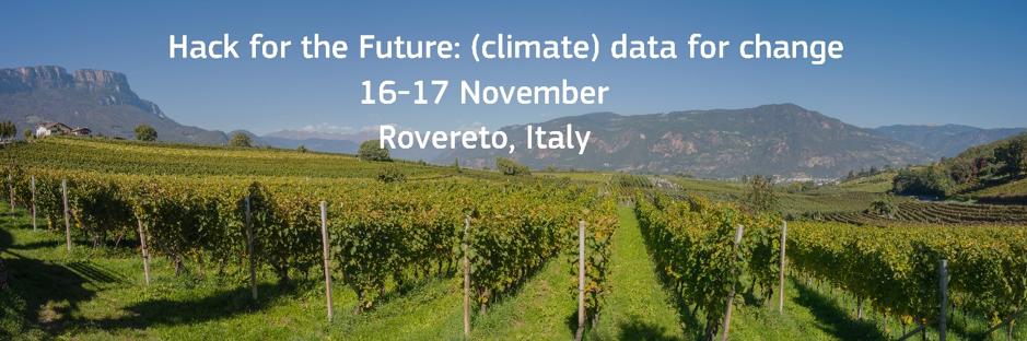 🌟Join the #hackathon "Hack for the future: (#climate) data for change" in Rovereto on 16-17 November! The programme is open to everyone with an interest in #climatedata and tools. Register now ➡bit.ly/2lAQXtS #climatechange #OpenData