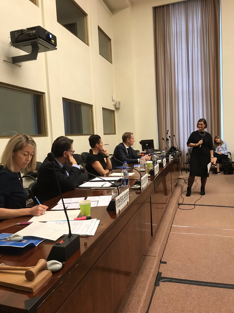 KellyTClements's tweet photo. @CattyBennet leads inspiring discussion with other thought leaders on the Future of Work - how to put people first in a digital world - priority for @UN - no way to deliver better if we don’t put humans at the center to shape technology with empathy to build a better world https://t.co/5eaRdXtuQs