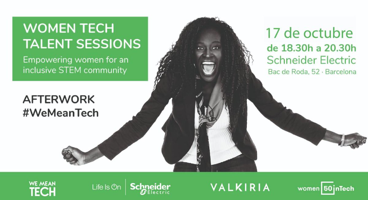 Valkiriahub's tweet photo. ÚLTIMAS ENTRADAS DISPONIBLES ¡Vuelve el afterwork de Women Tech Talent Sessions organizado por @SchneiderES y Valkiria! Nos volvemos a encontrar para potenciar a las mujeres dentro de la comunidad #STEM #WeMeanTech
Inscríbete aquí: https://t.co/JTUBxbgylU https://t.co/c0LKixbpIW