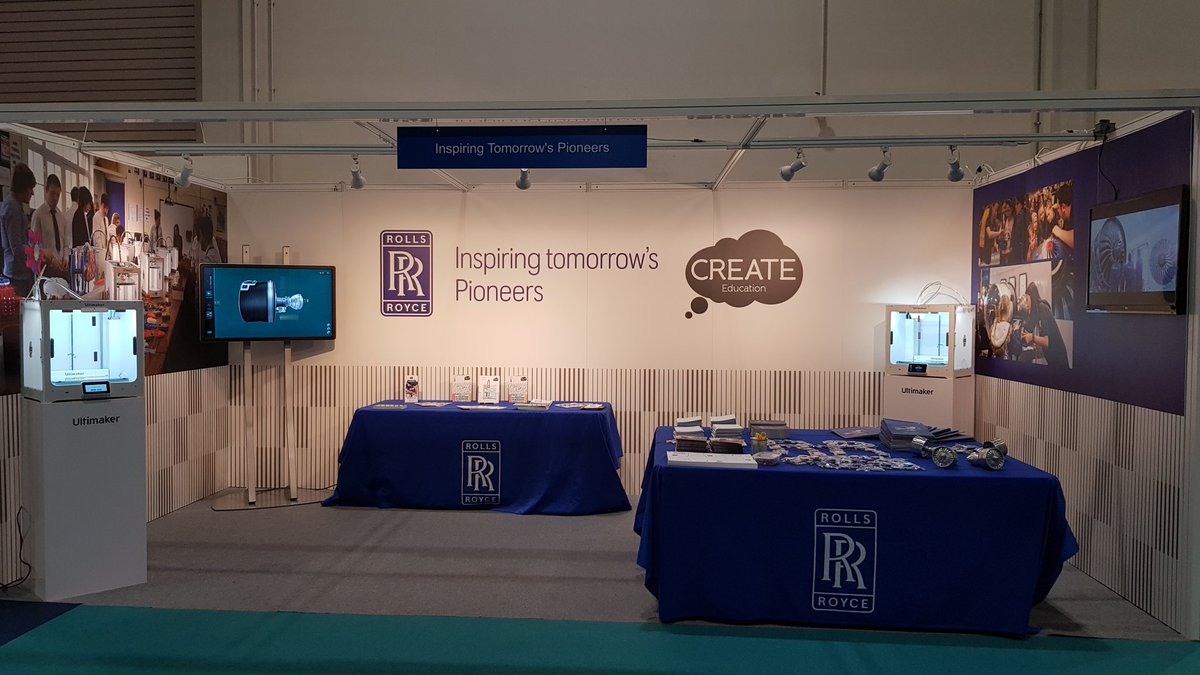 Come and see @CREATE_EDU_PROJ and @RollsRoyceUK on stand 2205 at @newscilive to be in with a chance to win an @Ultimaker 2+, a years' supply of filament and a tour of Rolls-Royce for your school
#NSLive2019 #schoolsday #3dprintingineducation #skillsforthefuture
