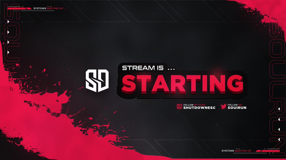 SouIRun's tweet photo. Last scrim till Pax come watch the boys in action , new stream overlay! 

https://t.co/r4eKwzvC75

@ShutdownESC https://t.co/kp7Q4O1XLw
