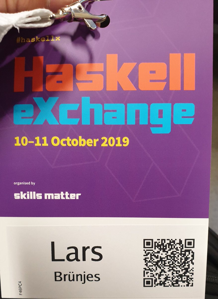 LarsBrunjes's tweet image. Excited to be back at the #haskellX in London!