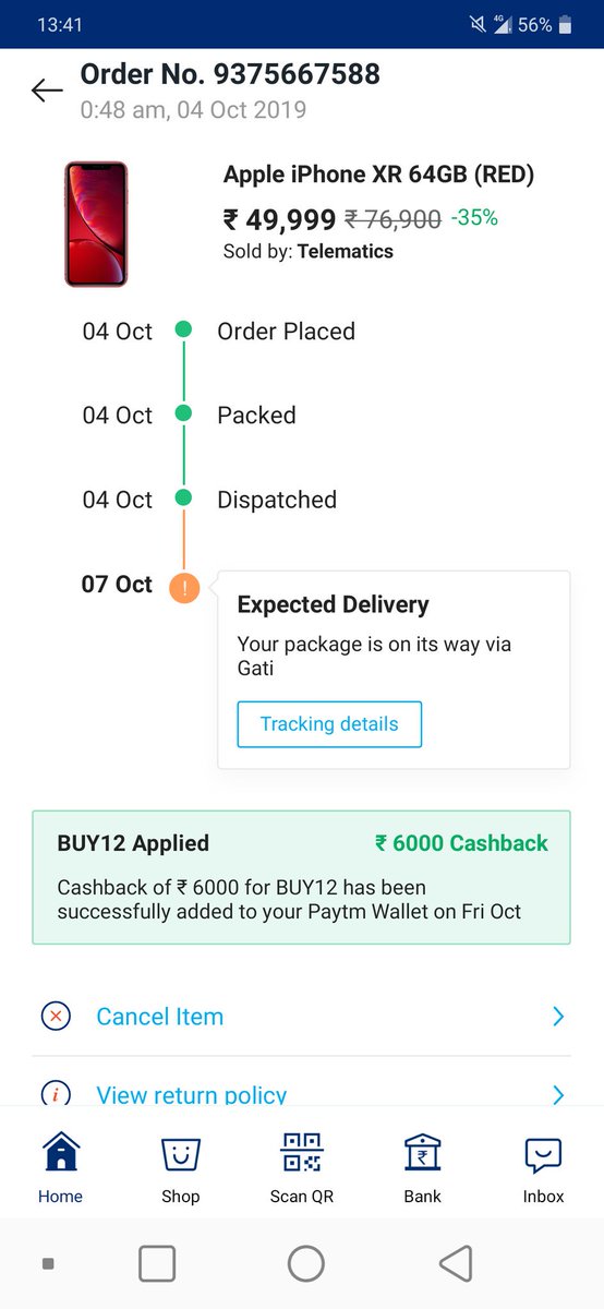 roam_elsewhere's tweet photo. @paytmmallcare @vijayshekhar I ordered iphone for 50 k and havnt received on time. Ur team isnt able to tell me when will they deliver my phn. I am tired of calling u guys. I am never gonna trust paytm again. after speaking to u guys for hours all I get is this number. 142478788 https://t.co/THiFj5Ogc9