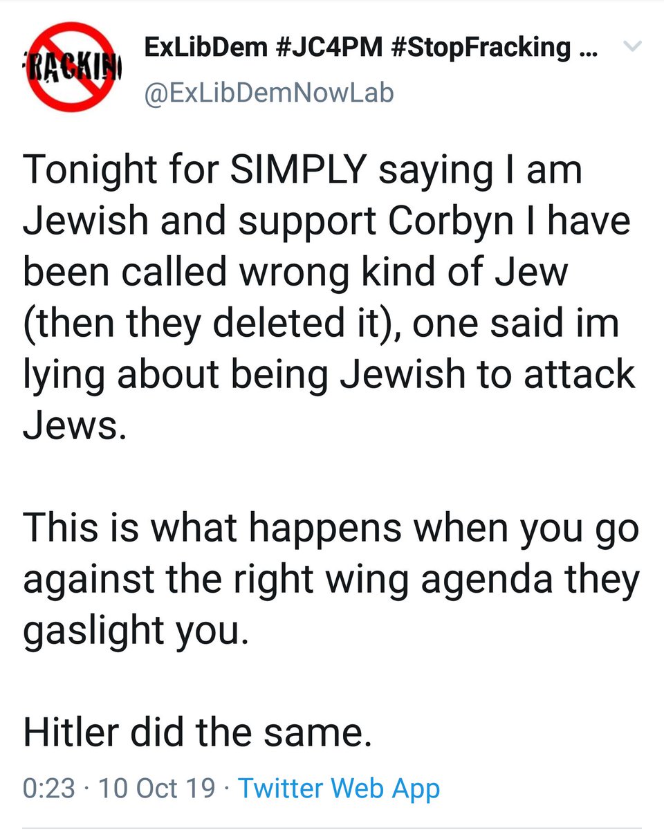 Ongoing thread about the Holocaust as metaphor: "Questioning the motives of people flat out denying left wing antisemitism is just like Hitler."H/T  @Daniel_Sugarman