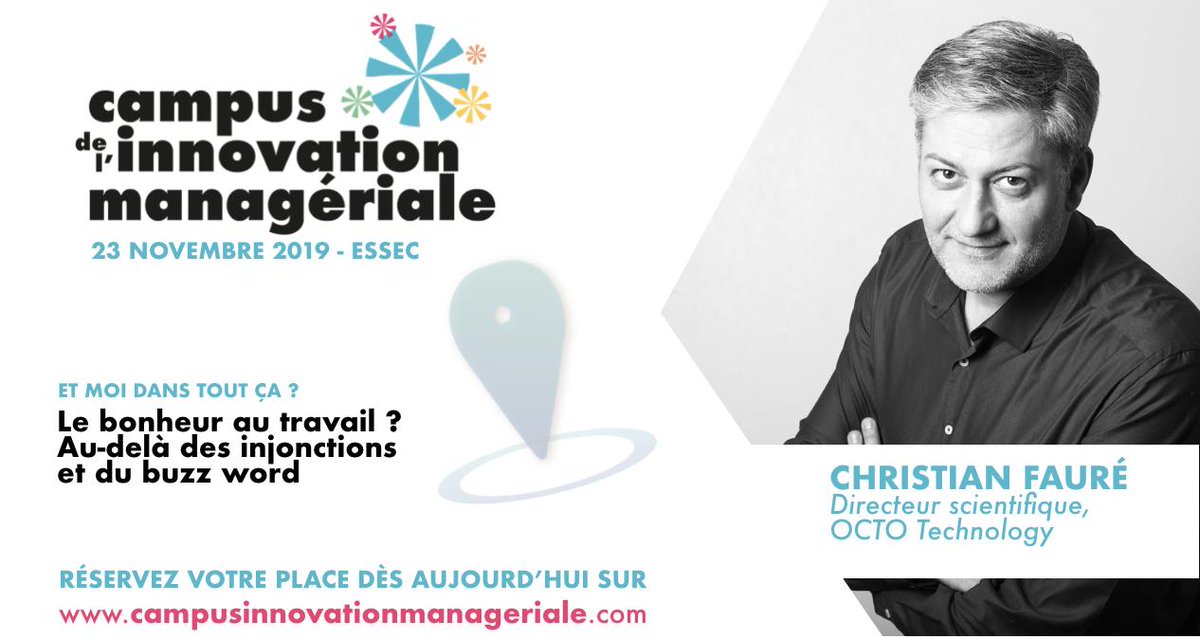 Sociodynamique's tweet photo. Le bonheur au travail : aller au-delà des injonctions et du buzzword 💆‍♂️💆‍♀️ avec @ChristianFaure de @OCTOTechnology .  Une conférence à ne pas manquer !

Dépêchez-vous de prendre votre place (en plus, nous proposons des tarifs de groupe à partir de 2 personnes)

#Management #RH https://t.co/PjswnEpx0Q