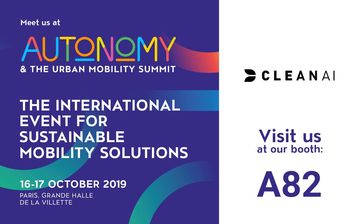 Come and meet <a href="/CleanAI/">ナオキ</a> and our partner <a href="/sente_link/">Sente Ventures</a> at <a href="/AUTONOMY/">AUTONOMY</a>, the international event for sustainable mobility solutions on the 16th &amp; 17th October 2019 in Paris. Find us at Booth A82 to learn more about our solution for shared cars #autonomy19
