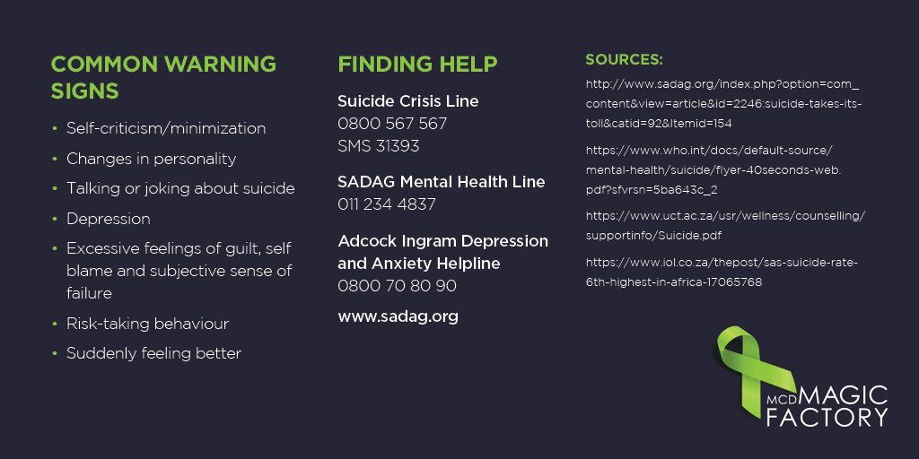 MCDMagicFactory's tweet photo. Although life can get busy, it's important to check on your loved ones and 'strong' friends. You never know who might be in need of your support. 

#WorldMentalHealthDay #WorldSuicidePreventionDay #40SECONDS #40SecondsOfHope #40secondsofaction https://t.co/lmfCuqVFw9