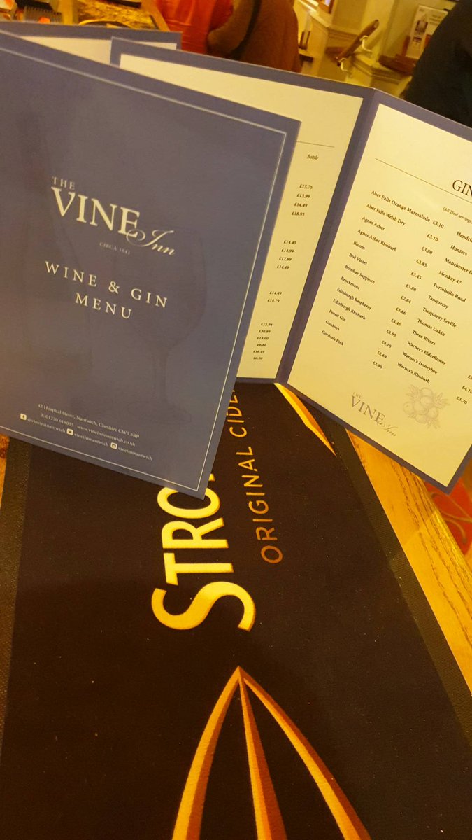 vineinnnantwich's tweet photo. Ladies and Gentlemen, introduce our brand new.....wine and gin menu! 
#gin #wine #drinksmenu #thevineinn https://t.co/AWWjdFD6BP