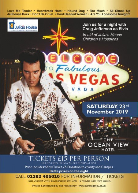 Please help us spread the word, we are hosting a Charity Elvis Tribute Night on Saturday 23rd November in aid of <a href="/Julias_House/">Julia's House Children's Hospices</a> all the information is below. #amazingcharity #greatnightout #ElvisPresley