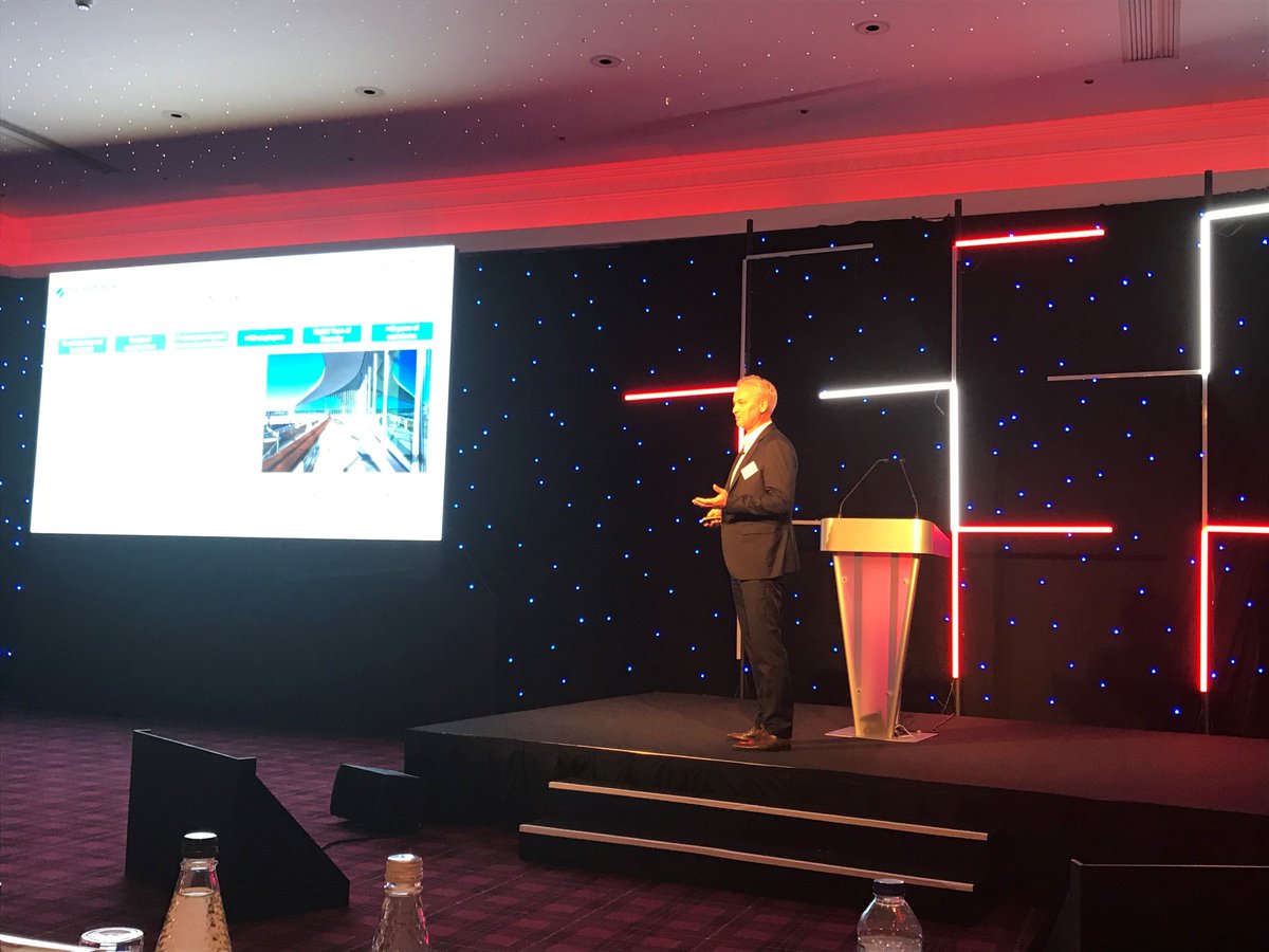 First up is Peter Brechtelsbauer, CEO of the Donges Group. Peter is giving an overview of the rapid growth of the group in the last 18 months #teamkal