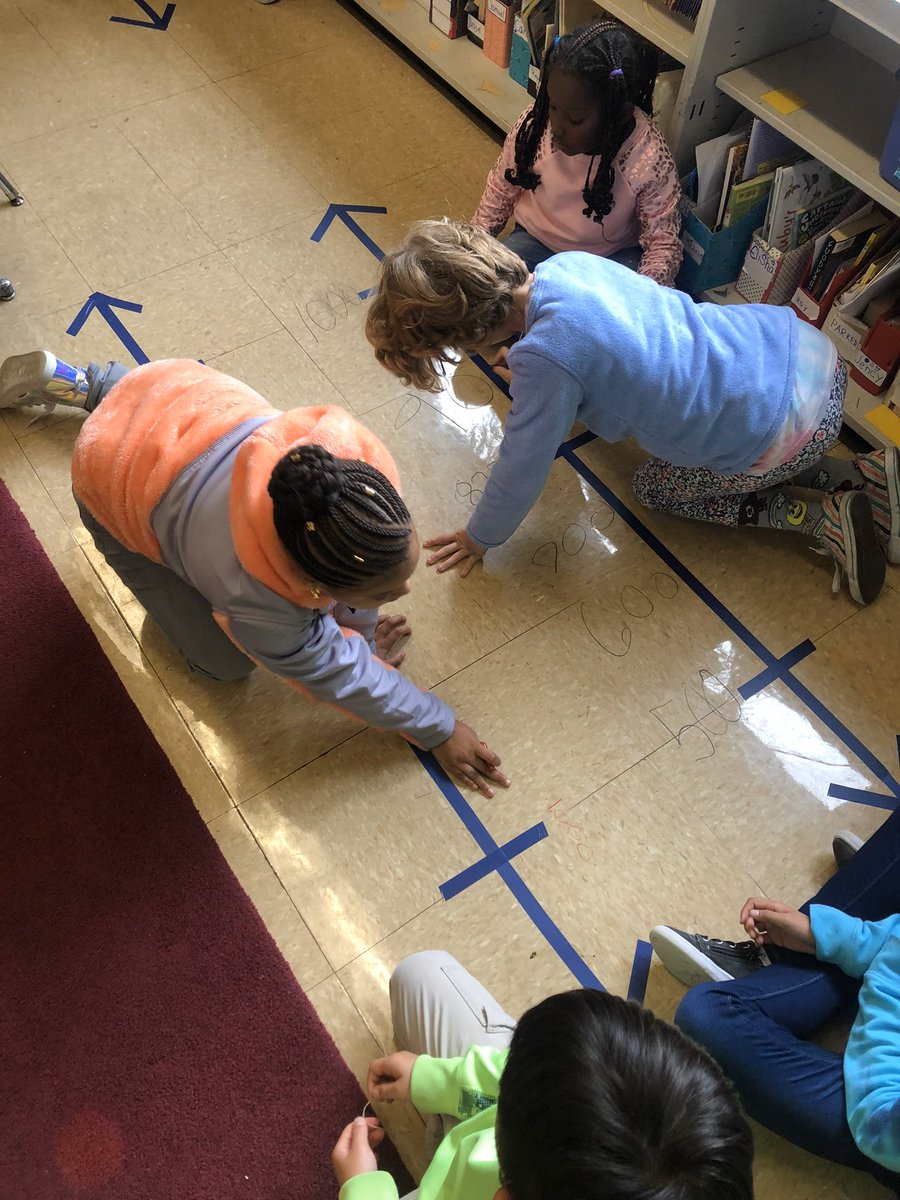 MrjVolpe's tweet image. Math Movement is perfect for Vertical Number Line Rounding. Find where the number would go and then ask yourself, “which number am I physically closer to?” #4thgrade #math #mathmovement #rounding #approximation #handsonlearning