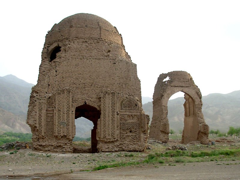 Two historic domes ("gumbads") built by Ghiyath al-Din Muhammad of the Ghurid Dynasty in Herat, Afghanistan.