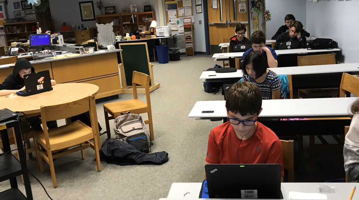 The first meeting of coding club. This is what a dance party looks like in the library!