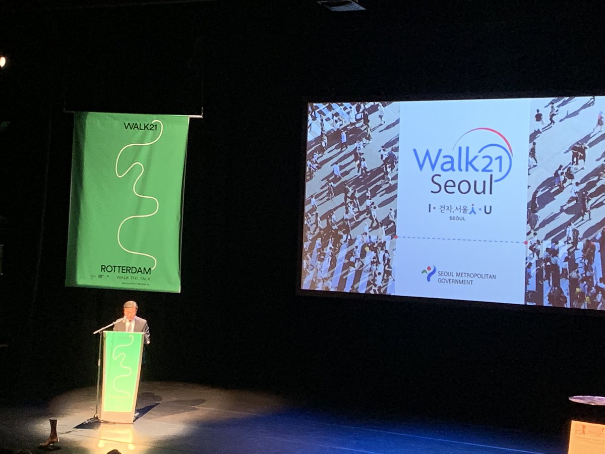 The Walk21 baton is handed to Seoul - I was lucky enough to visit a couple of years ago and it quickly became one of my favourite cities. Thanks to @Walk21Network and everyone in Rotterdam that helped make #Walk21Rotterdam such an inspiring and enjoyable few days