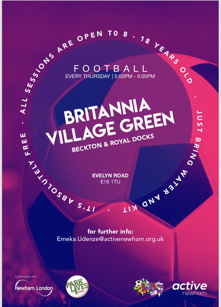 aNCommunity1's tweet photo. #ActiveThursdays
We've got Thursdays covered:
Football @ Britannia Village
Softball @ Newham Leisure Centre
For info on all activeNewham sessions contact sports@activeNewham.org.uk
#StayactiveNewham #ActiveYouth https://t.co/dKKjqOnO4W