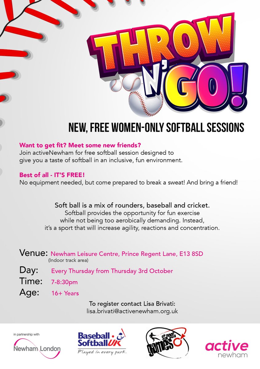 aNCommunity1's tweet photo. #ActiveThursdays
We've got Thursdays covered:
Football @ Britannia Village
Softball @ Newham Leisure Centre
For info on all activeNewham sessions contact sports@activeNewham.org.uk
#StayactiveNewham #ActiveYouth https://t.co/dKKjqOnO4W