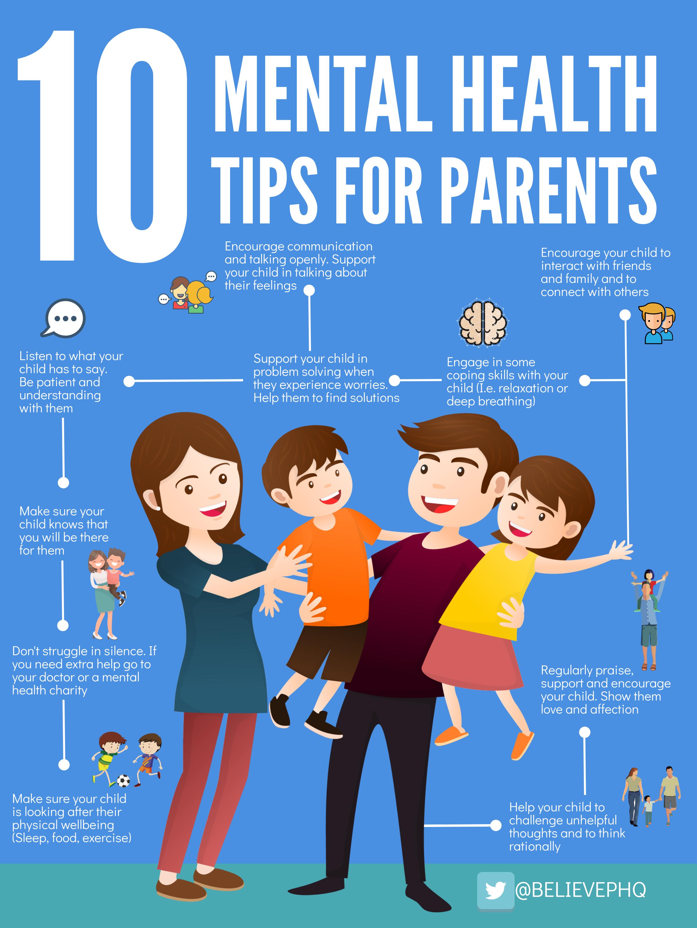 BelievePerform on X: "10 mental health tips for parents #WorldMentalHealthDay #WorldMentalHealthDay2019 #WMHD #WMHD19 https://t.co/QXw6nhOGQB" / X