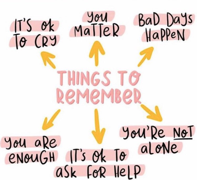 Maryam02S's tweet photo. Today is #WorldMentalHealthDay here are some reminders for us all...

#WorldMentalHealthDay #selflove #youmatter #support #MentalHealthAwarenessDay https://t.co/uC6et2T8BH