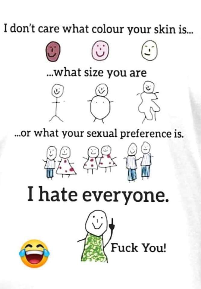 AngeredBeaver's tweet photo. Pretty much sums it up!
#EqualHate https://t.co/VFDUNpctv5
