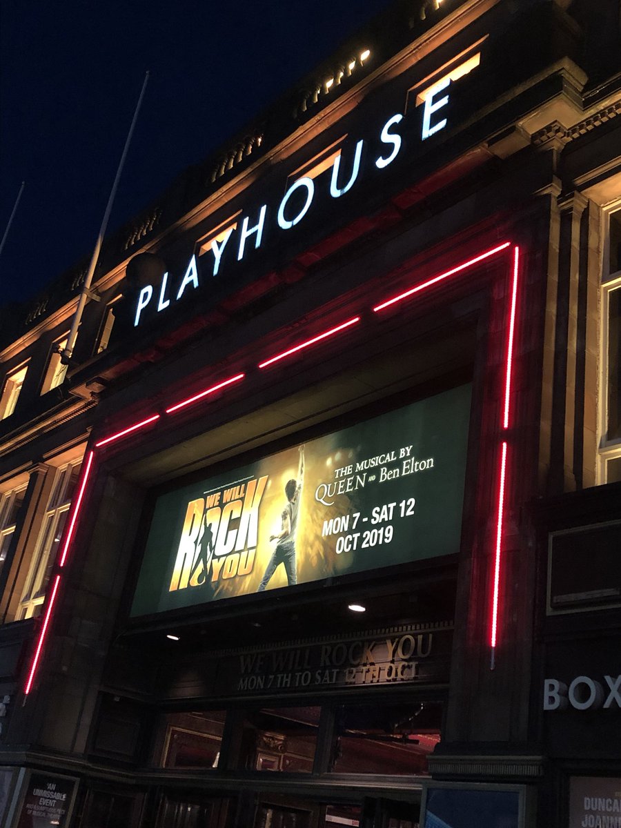 Last night was amazing seeing ‘We Will Rock You’ for the 3rd time 😅 at the Edinburgh Playhouse!! 🤘🏼🤘🏼. All time favourite band ❤️❤️#wewillrockyoumusical #queen #edinburghplayhouse