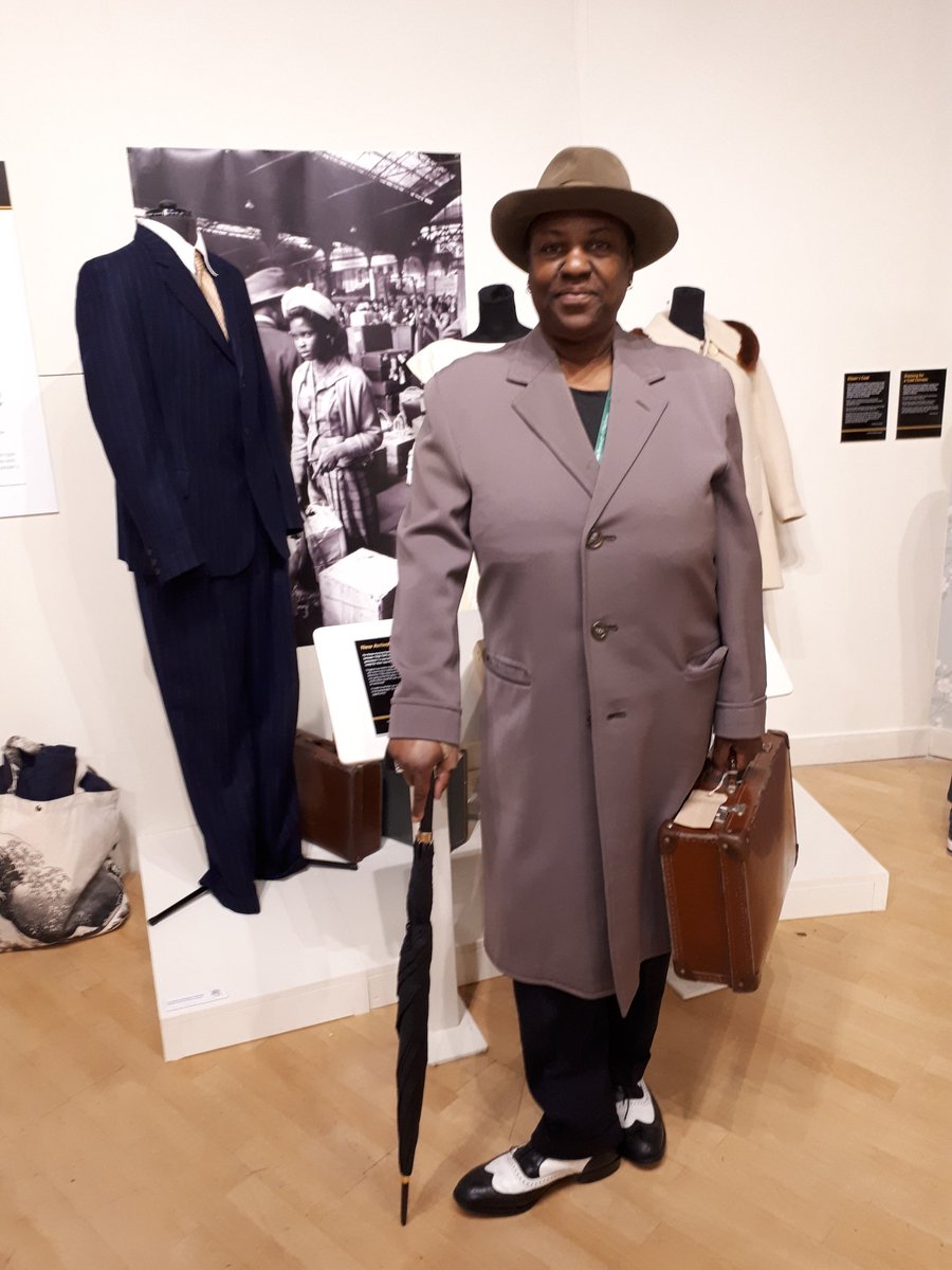 Questlife2's tweet photo. Loving dressing up for the workshops  @HackneyMuseum for the #hackneysgotstyle #exhibition celebrating the history of #African and #Caribbean #hair and #fashion Any guesses whst period my outfit is from? https://t.co/sdWEpMhS7e