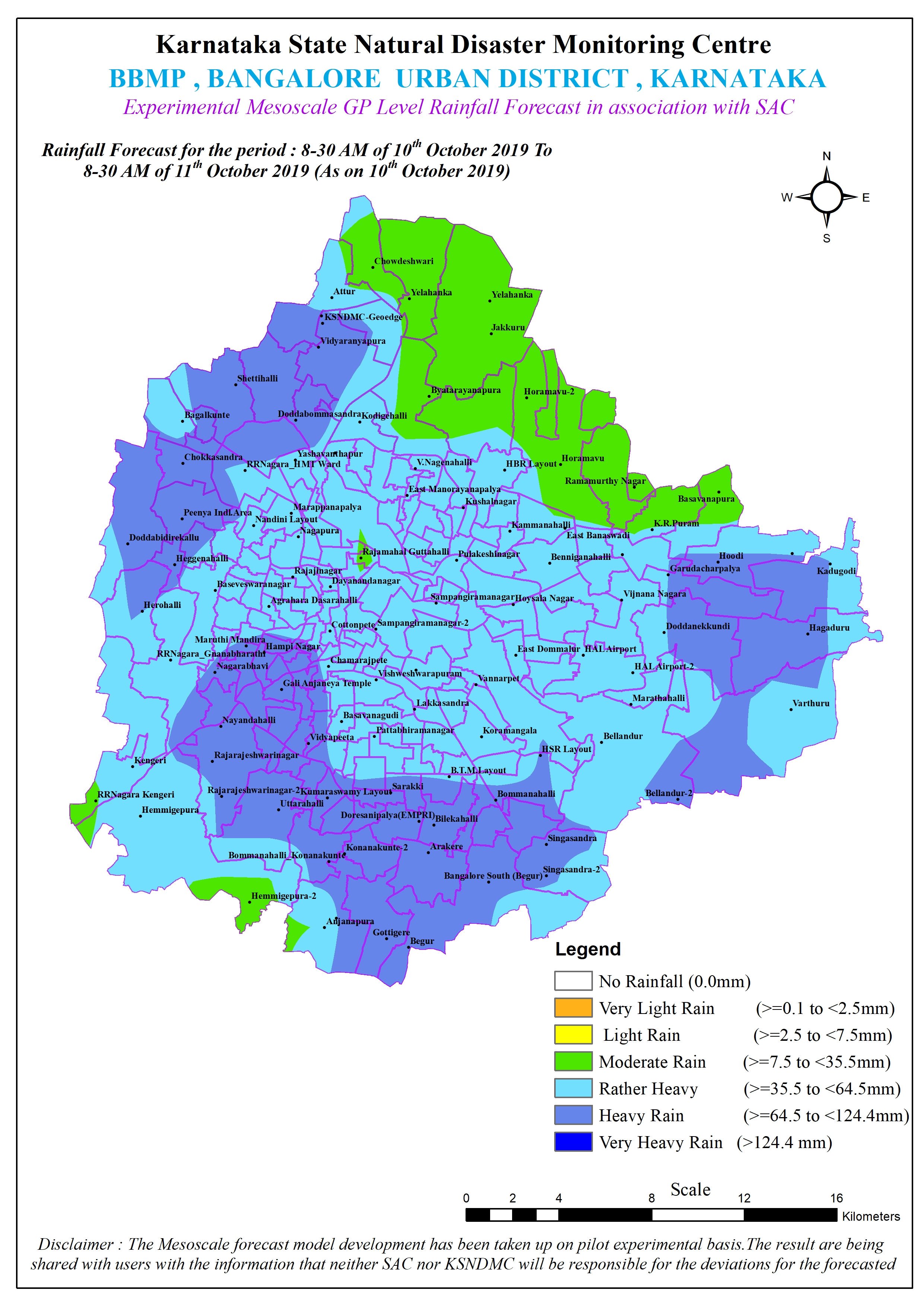 Sampangi Rama Nagar Map Ksndmc On Twitter: "Bbmp Rainfall Forecast: Widespread Moderate To Heavy  Rains Likely Over The Bbmp Area. Https://T.co/7Y7Kwhreab" / Twitter