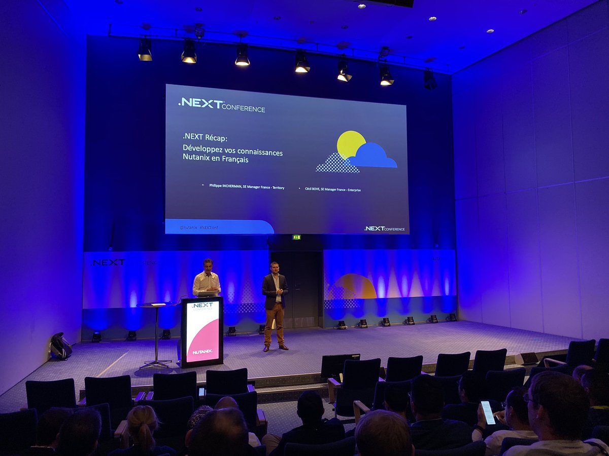 fab_azra's tweet photo. Recap’ des annonces du .Next #Nutanix pour les partenaires et clients français #NEXTconf Copenhague. @pincherman et @CecBove on stage https://t.co/LaIu3mpcfK