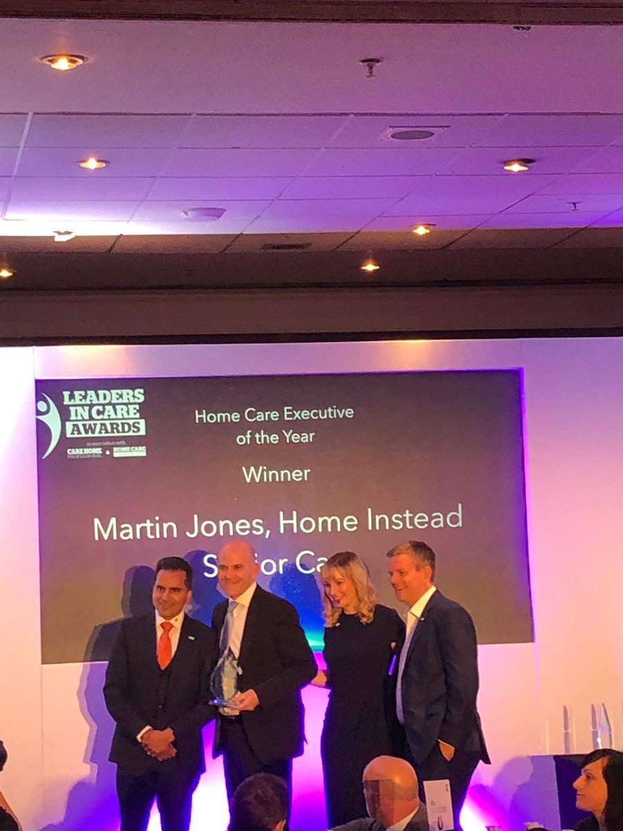 Homeinsteaduk's tweet image. We're delighted to announce some fantastic news! Last night we were supporting the #LeadersinCareAwards. We are proud to have won the award for Homecare Provider of the Year and our CEO @MartinHISC was also awarded the Homecare Executive of the Year. 🎉