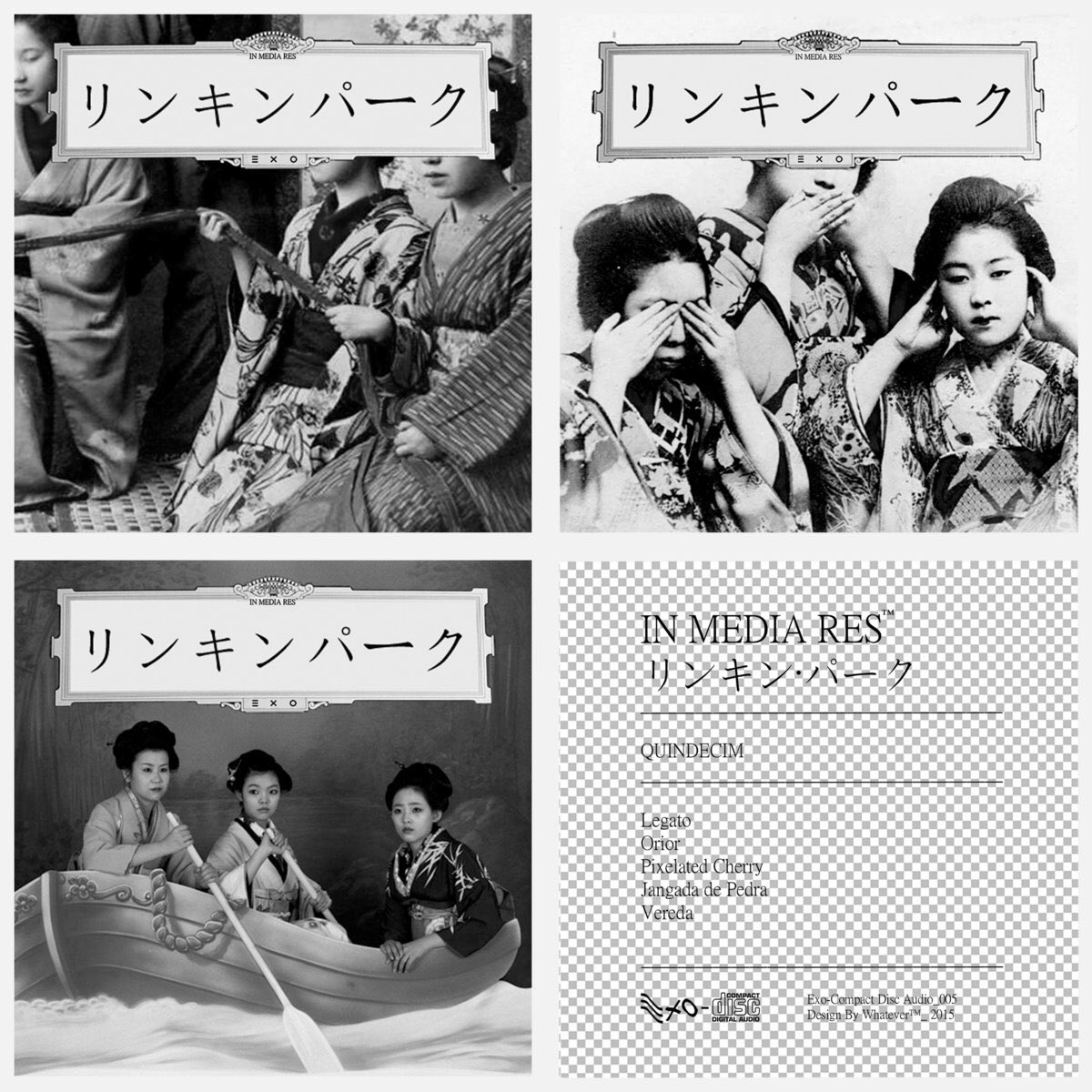 telepath_yukari's tweet photo. In Media Res「リンキンパーク Quindecim」"いいジャケ"みたいなのしか貼ってなかったので、純粋に謎感あるやつだとこれかな。Exo Tapesから15年に出た「リンキンパーク」三部作。あまり知られていませんが、ヴェイパー・ウェイヴの隠れ名作。ちなみに伝説のMediafired™と同一人物。 https://t.co/zL4DpMfWLU