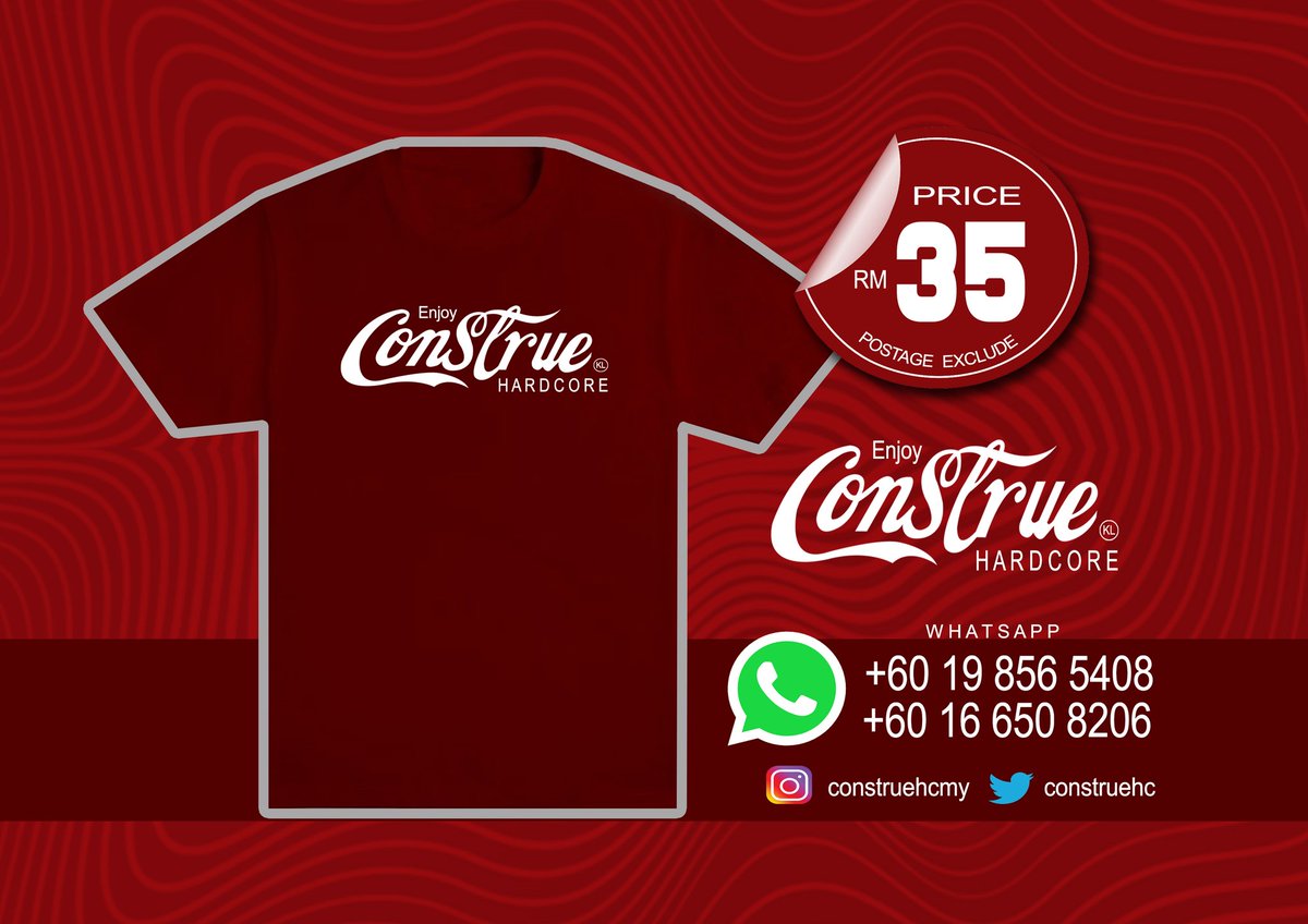 ConstrueHC's tweet photo. Gais,gais,gais..Ahad ni kat The Key kitaorg bawak merch pertama kitaorg, rip off coca-cola design..murah je Rm35..so bawak la duit lebih erk!!! Okay jumpa di sana... https://t.co/G491Ud4VHO