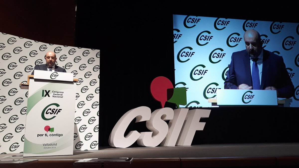 javijuscsif's tweet photo. Miguel Borra expone su programa para estos cuatro años. Defensa de candidatura #IXCongresoCSIF @CSIFnacional @CESIpress #porticontigo #CSIF https://t.co/C6gbYPvXOZ