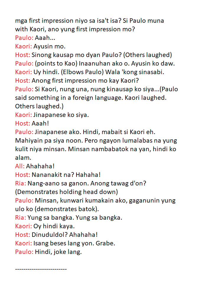 RiAhTwo's tweet photo. [Kaori-centric Transcript] Kapamilya Chat with Kaori, Paulo, Ria, Fino, and Charlie for Parasite Island 

KAORI ParasiteIslandMediaDay
@kaori_oinuma https://t.co/Pr3hpDxTNy