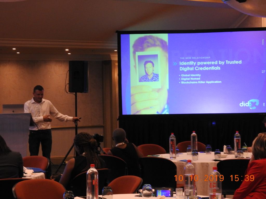 sa_ccsas's tweet photo. Keynote 6: "Digital Identity" The new wave of Decentralized Identifiers. Done by Lohan Spies. 
Endorsed by: African Society for Cyber Security Awareness. #ASCSACyberSafe #CCSAS #CCSA19 #Cyber #CyberSecurity #CyberAware https://t.co/Pef8aHL8to
