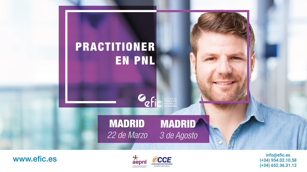 📢Próxima Promoción

#MADRID - 22 de #Febrero de 2020
#MADRIDINTENSIVO - 3 de #Agosto de 2020

🙋¿Conoces nuestro Curso #Practitioner en #PNL ?

Más info:👉efic.es/practitioner-e…

 #estumomento #eficcoaching #efic #generandoespaciosdecrecimiento #pasionazulefic #siempreconefic