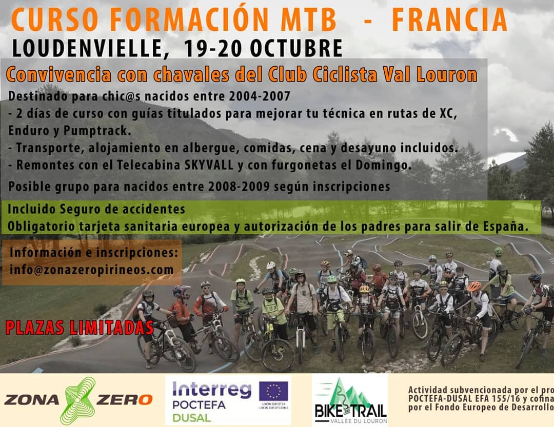 Acciones y productos que unen cada vez mas a nuestro territorio DUSAL.
Zona Zero Pirineos

#Pirineos #Pyrenées #Sobrarbe #Aure #Louron #Dusal #Feder #Europa #Naturaleza #turismo #destinoúnico #BTT #VTT