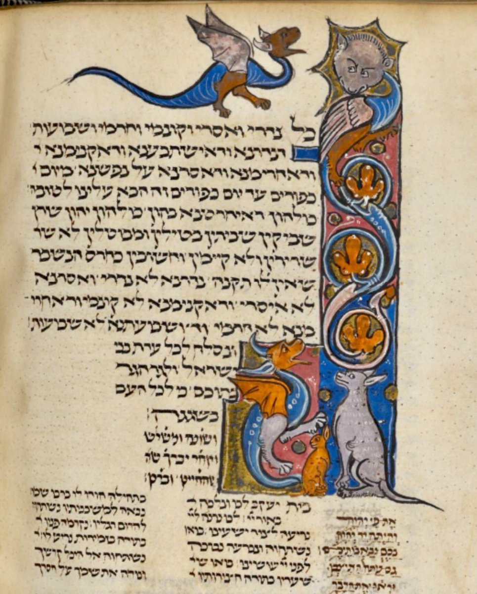 Ennius (@red_loeb) on Twitter photo Another Kol nidre decorated with dragons! <a href="/Stewart_Brookes/">Stewart J. Brookes</a> #YomKippur
Add MS 11639; 1277-1324; 'The Northern French Miscellany';
f.423v <a href="/BLMedieval/">Medieval Manuscripts</a> Another Kol nidre decorated with dragons! <a href="/Stewart_Brookes/">Stewart J. Brookes</a> #YomKippur
Add MS 11639; 1277-1324; 'The Northern French Miscellany';
f.423v <a href="/BLMedieval/">Medieval Manuscripts</a>