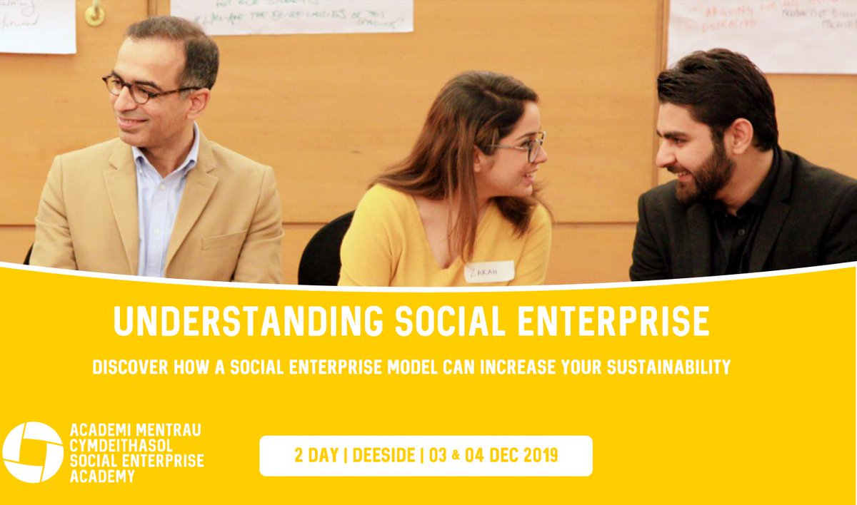 Are you interested in starting a social enterprise or to transition your org towards a social enterprise model? Our 2 day programme in Deeside offers real experiences from other learners, thought provoking ideas &amp;  real outcomes. #buysocialweek bit.ly/33jVJg2 <a href="/aura_wales/">aura wales</a>